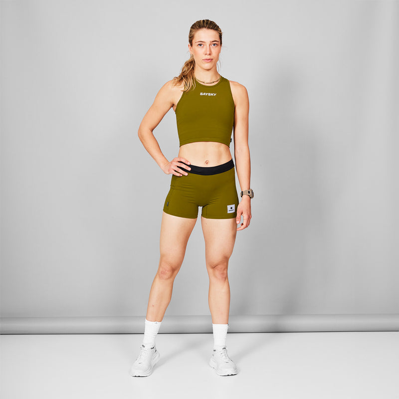 Saysky Flow Race Crop Top Green 310 MWRSB61C310