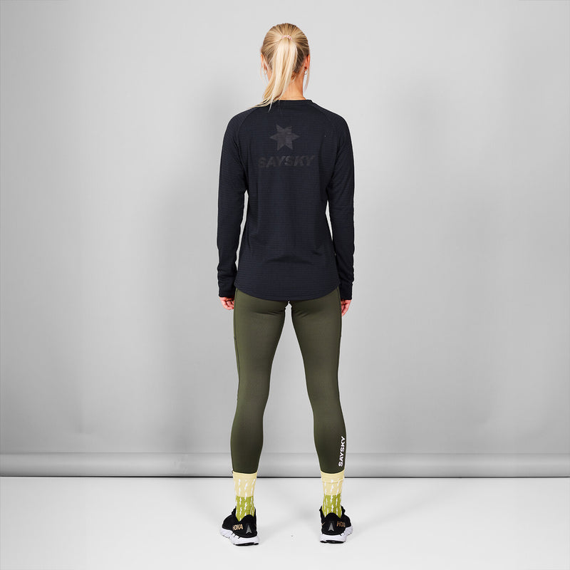 Saysky Blaze Long Sleeve Light Fleece Black 9001 KWRFL02C9001