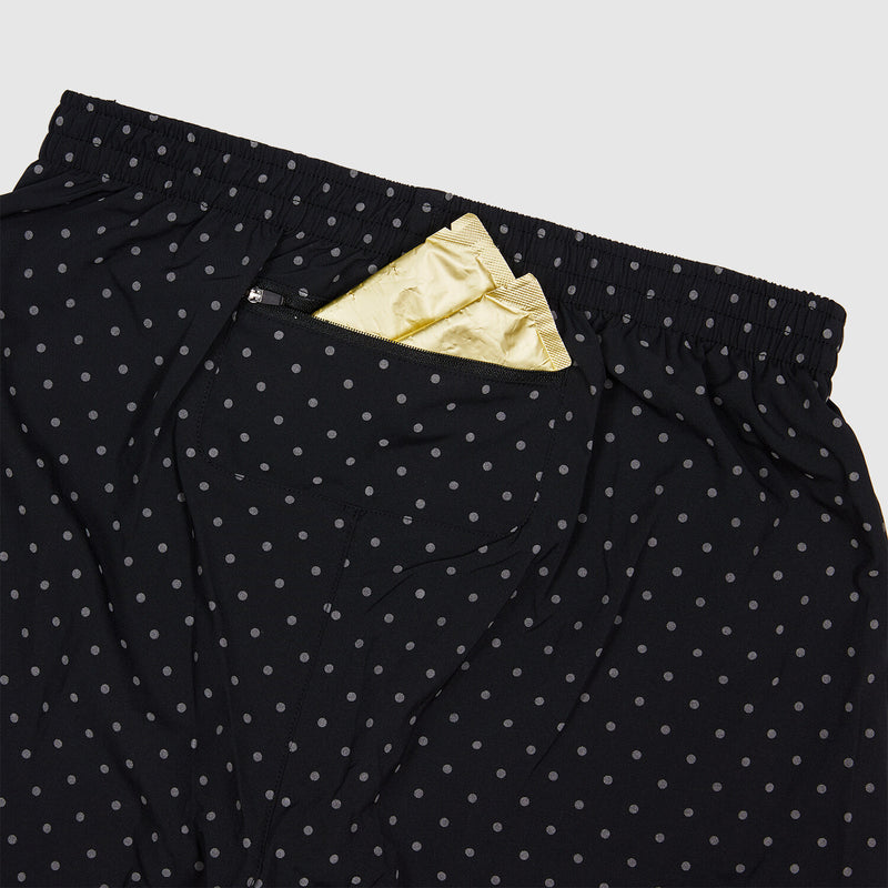 Saysky Reflective Polka 2 In 1 Pace Shorts 5" Black Reflective Polka 1018 MMRSH01C1018