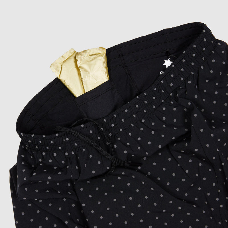 Saysky Reflective Polka 2 In 1 Pace Shorts 5" Black Reflective Polka 1018 MMRSH01C1018