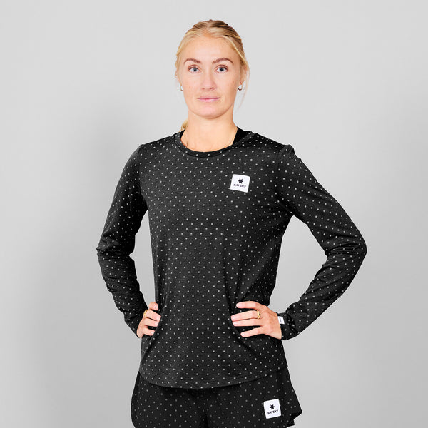 Saysky Reflective Polka Pace Long sleeve Black Reflective Polka 1018 MWRLS01C1018