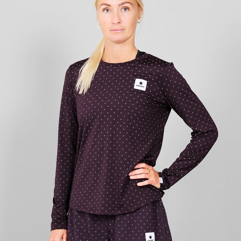 Saysky Reflective Polka Pace Long sleeve Purple 1022 MWRLS01C1022
