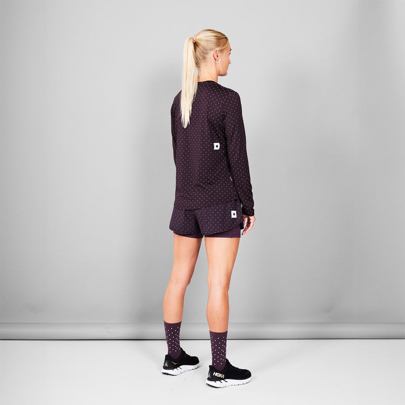 Saysky Reflective Polka Pace Long sleeve Purple 1022 MWRLS01C1022