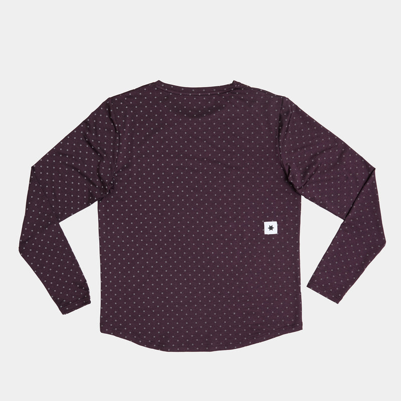 Saysky Reflective Polka Pace Long Sleeve Purple 1022 MMRLS02C1022