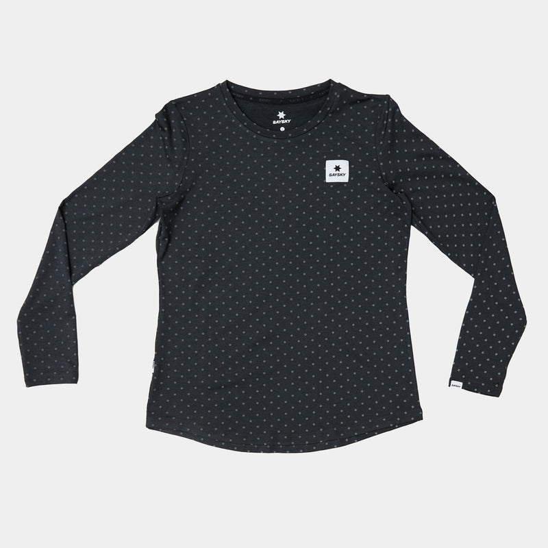 Saysky Reflective Polka Pace Long sleeve Black Reflective Polka 1018 MWRLS01C1018