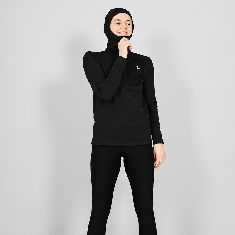 Saysky Combat Half Zip Fleece Hoodie Black 901 NWRHO30C901
