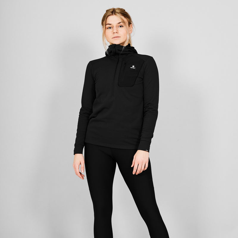 Saysky Combat Half Zip Fleece Hoodie Black 901 NWRHO30C901