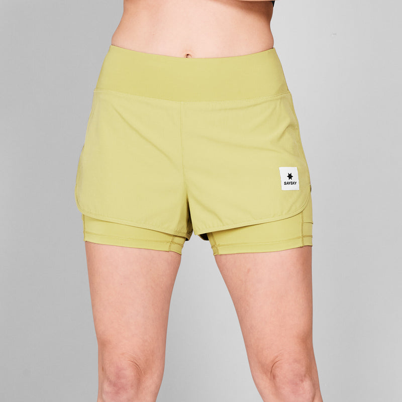 Saysky 2 in 1 Pace Shorts 3'' Green 312 NWRSH23C312