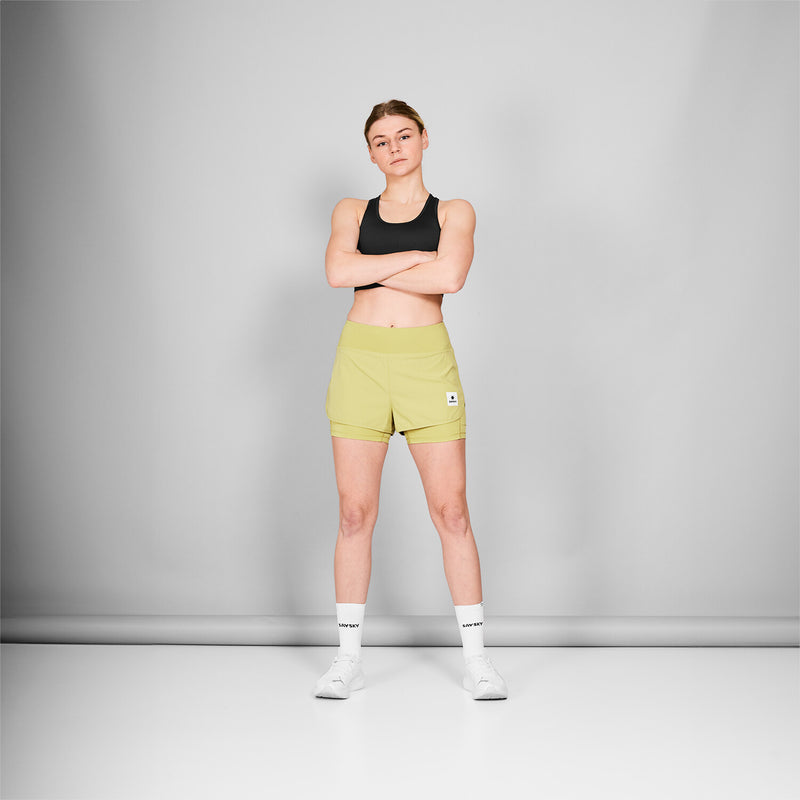 Saysky 2 in 1 Pace Shorts 3'' Green 312 NWRSH23C312