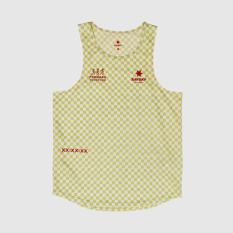 Saysky Checker Combat Singlet Green Checker 1034 NMRSI31C1034