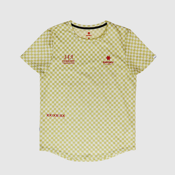 Saysky Checker Combat T-Shirt Green Checker 1034 NMRSS31C1034