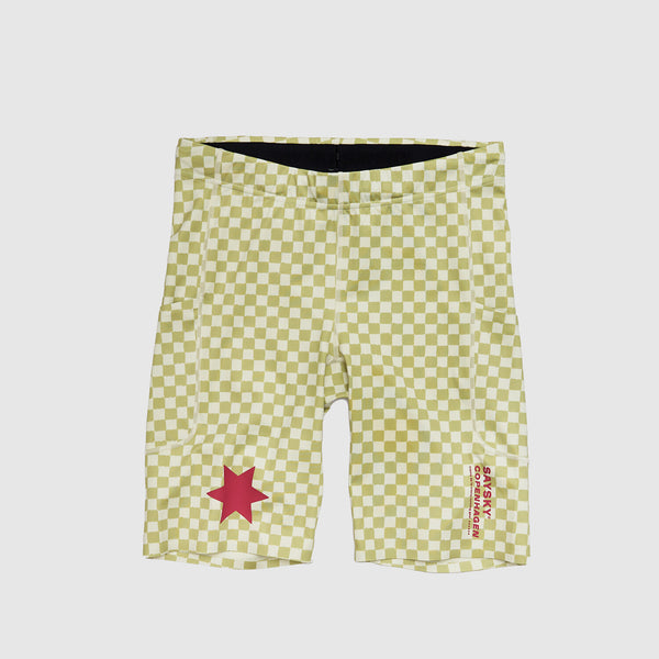 Saysky Checker Combat+ Short Tights 9" Green Checker 1034 NMRST31C1034