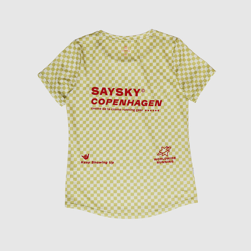 Saysky Checker Combat T-Shirt Green Checker 1034 NWRSS31C1034