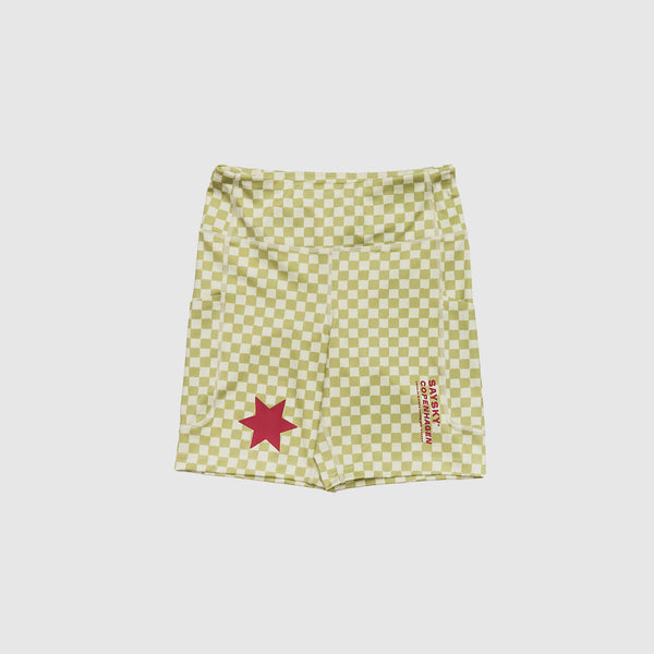 Saysky Checker Combat+ Short Tights 7" Green Checker 1034 NWRST30C1034