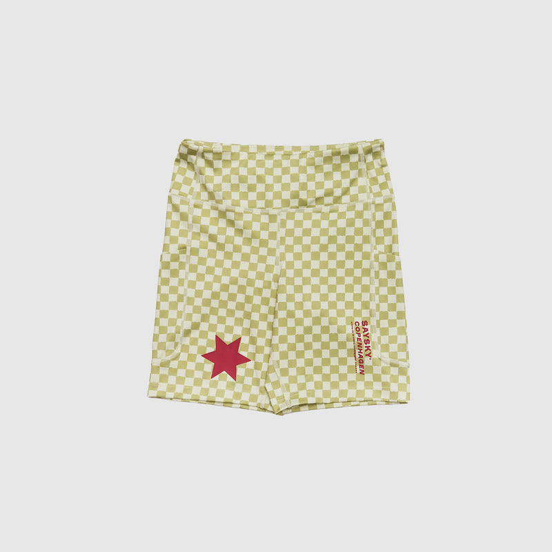 Saysky Checker Combat+ Short Tights 7" Green Checker 1034 NWRST30C1034