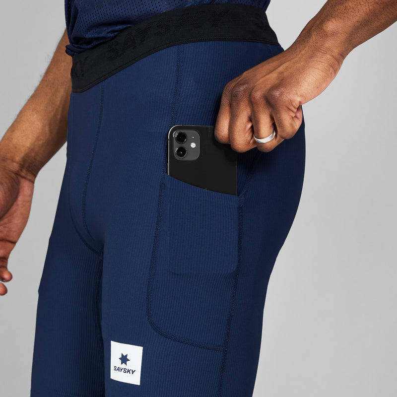 Saysky Combat+ Rib Short Tights 8'' Blue 201 NMRST32C201