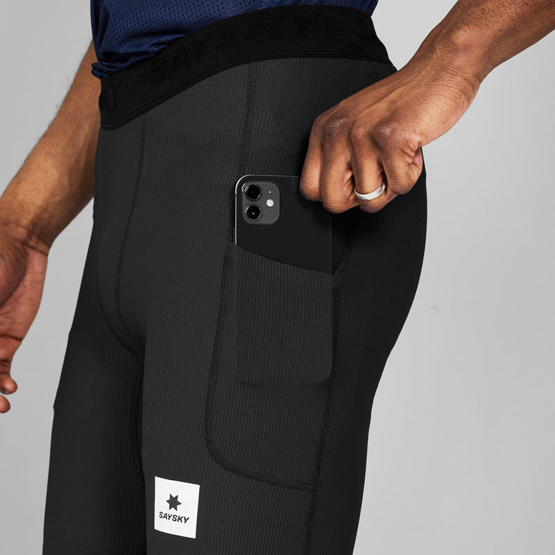 Saysky Combat+ Rib Short Tights 8'' Black 901 NMRST32C901