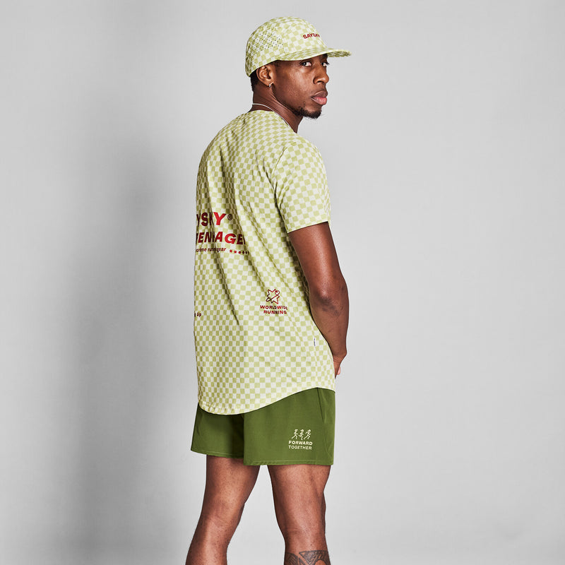 Saysky Checker Combat T-Shirt Green Checker 1034 NMRSS31C1034