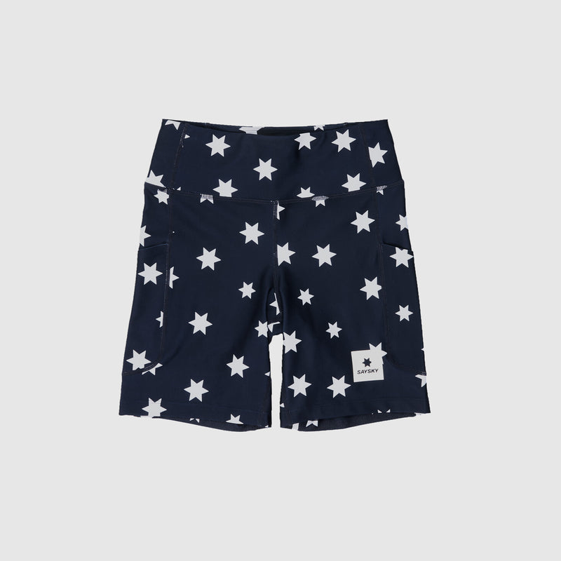 Saysky Star Combat+ Short Tights 7" Blue/White Stars 1028 NWRST30C1028