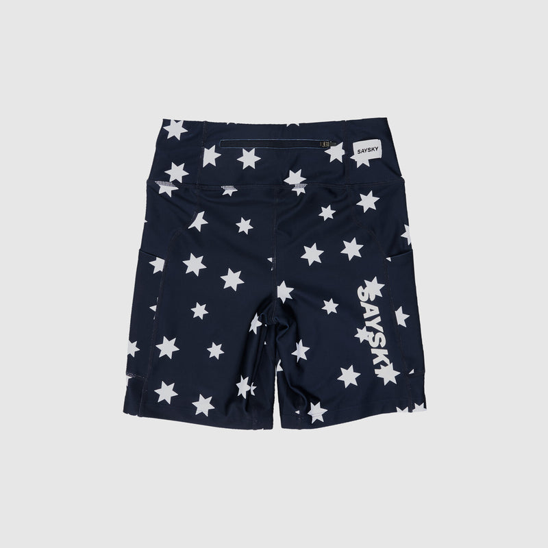 Saysky Star Combat+ Short Tights 7" Blue/White Stars 1028 NWRST30C1028