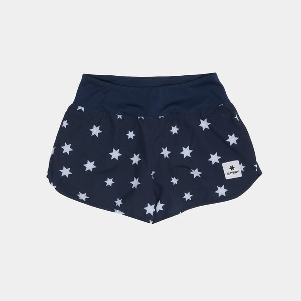 Saysky Star Pace Shorts 3" Blue/White Stars 1028 NWRSH24C1028