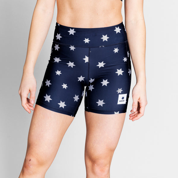 Saysky Star Combat+ Short Tights 7" Blue/White Stars 1028 NWRST30C1028