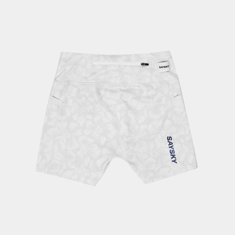 Saysky Flower Combat+ Short Tights 4" White Flower 1030 NWRST31C1030