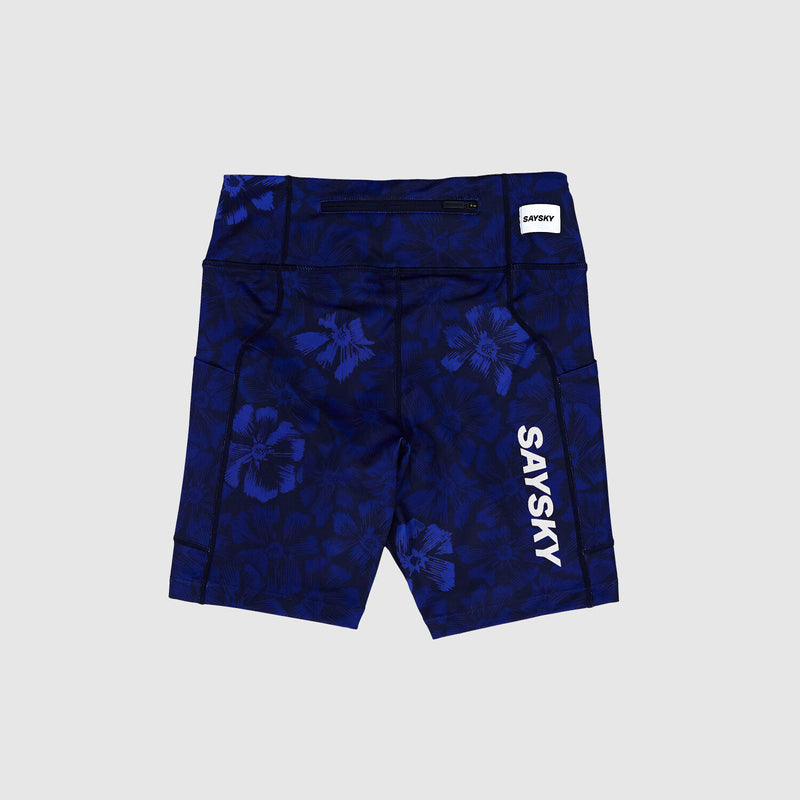 Saysky Flower Combat+ Short Tights 7" Blue Flower 1029 NWRST30C1029