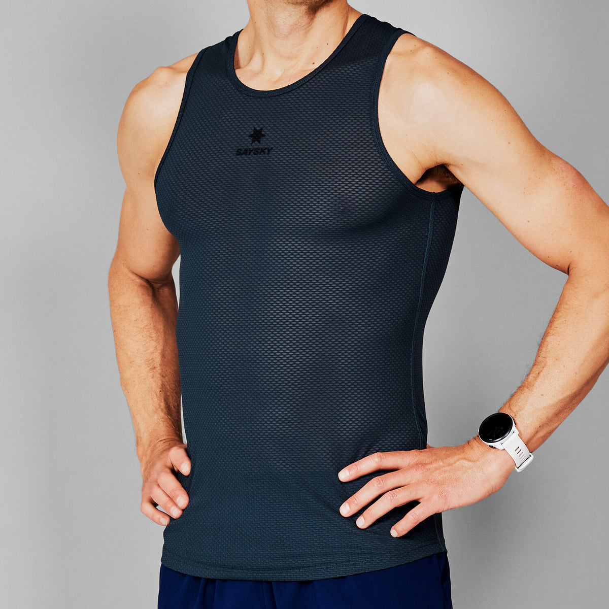 Saysky Mesh Base Layer Singlet Grey 601 XMRBL31C601