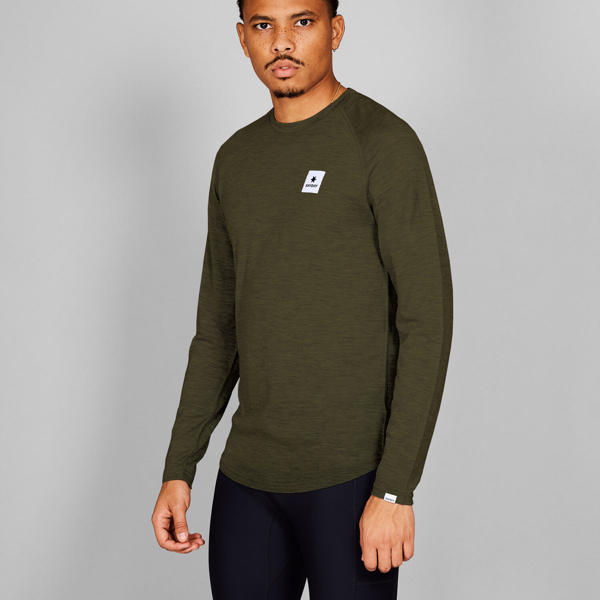 Saysky Merino 165 Base Layer Long Sleeve Green 3001 XMRLS40C3001