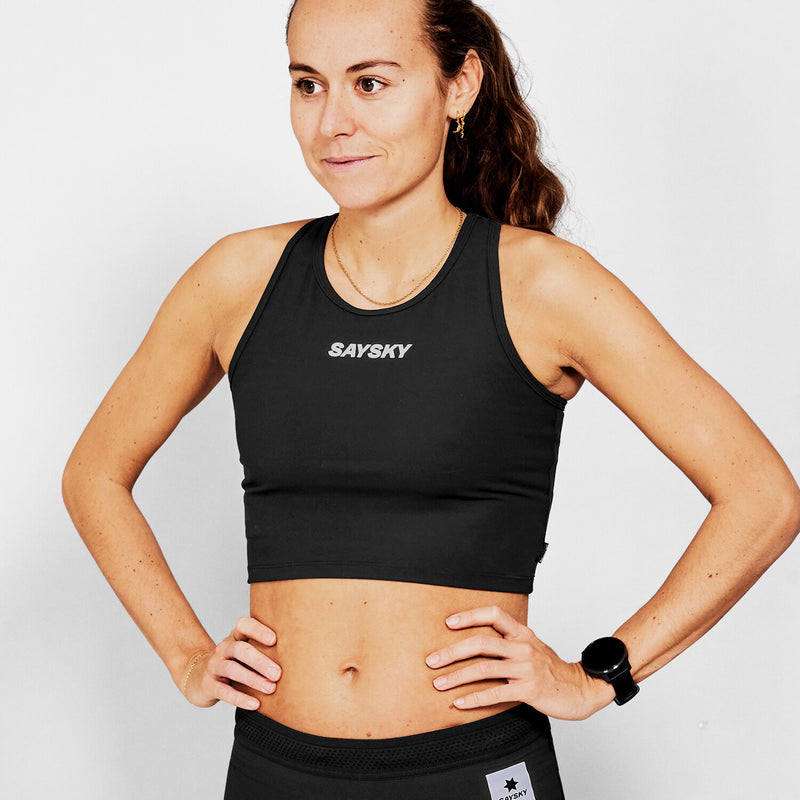 Saysky Flow Race Crop Top Black 901 XWRSB61C901