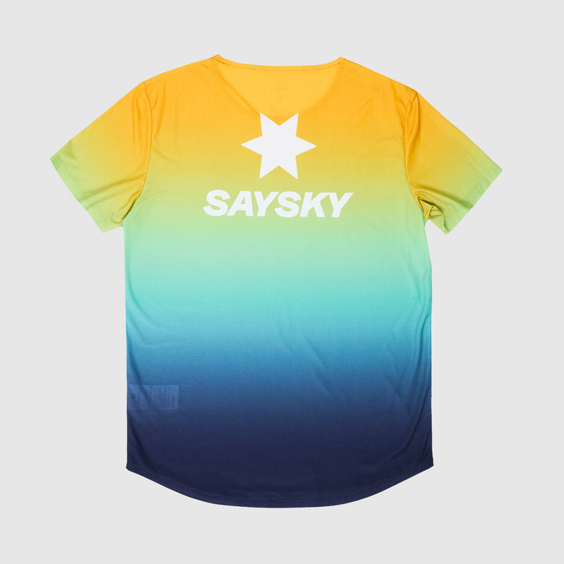 Saysky Drip Dye Flow T-Shirt Blue/Yellow/Green Drip Dye 1032 NMRSS60C1032