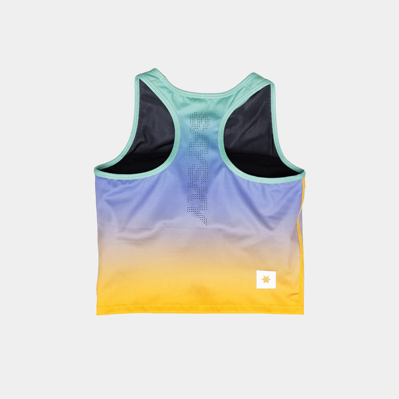 Saysky Drip Dye Combat Crop Top Purple/Green/Yellow Drip Dye 1033 NWRSB31C1033