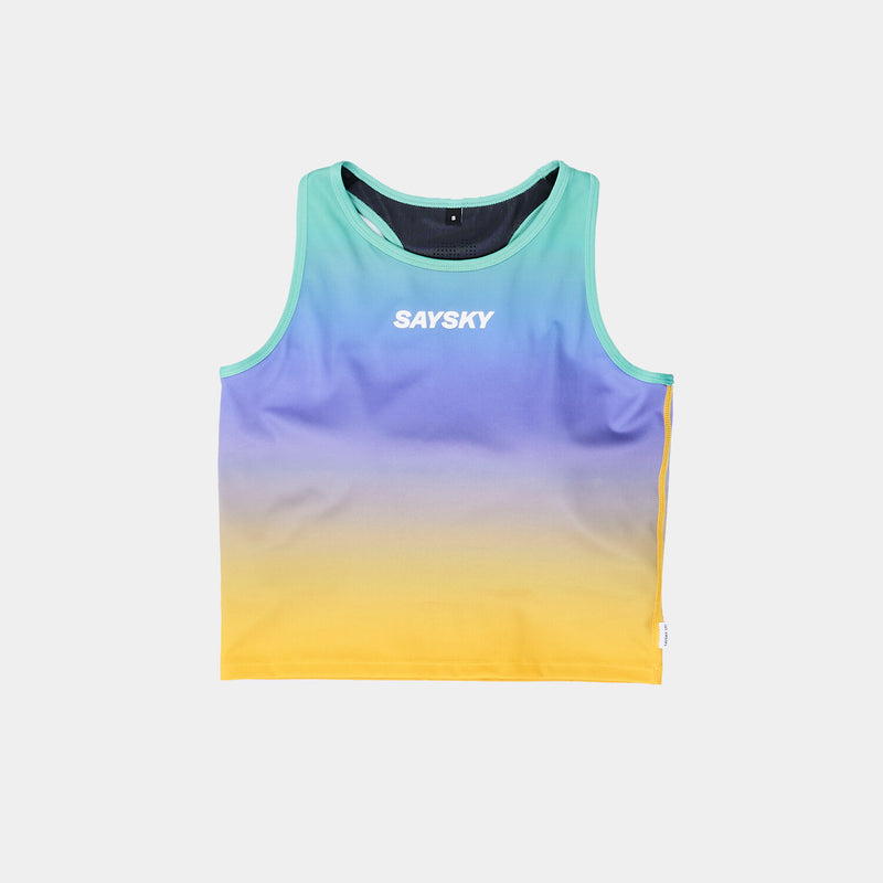 Saysky Drip Dye Combat Crop Top Purple/Green/Yellow Drip Dye 1033 NWRSB31C1033