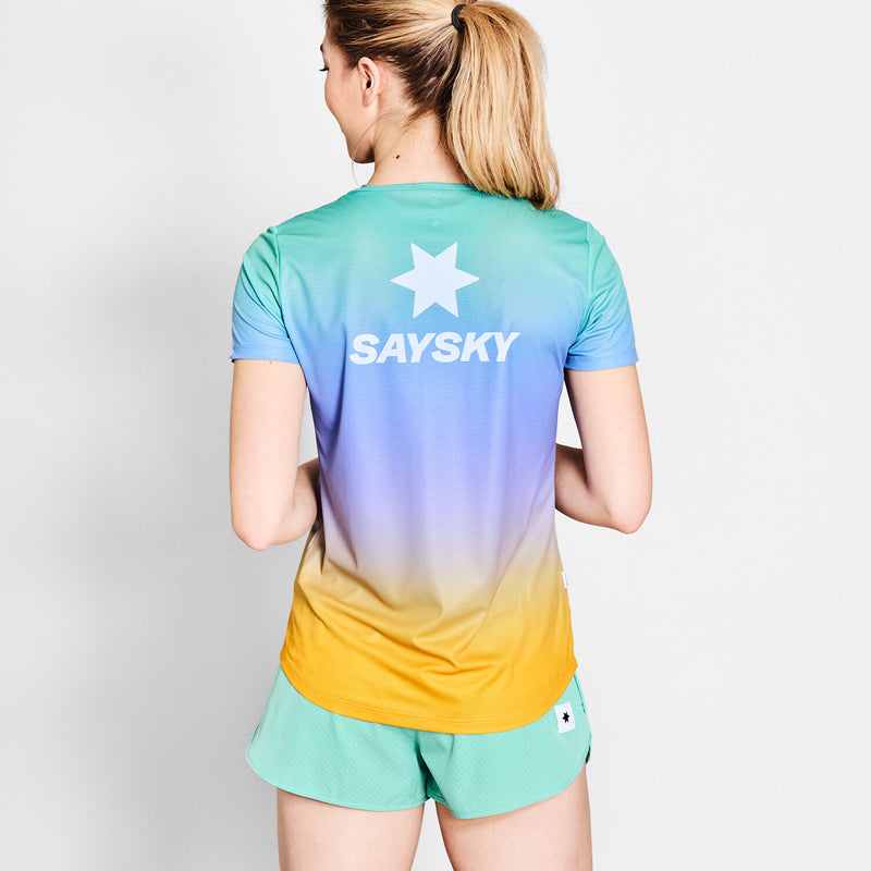 Saysky Drip Dye Flow T-Shirt Purple/Green/Yellow Drip Dye 1033 NWRSS60C1033