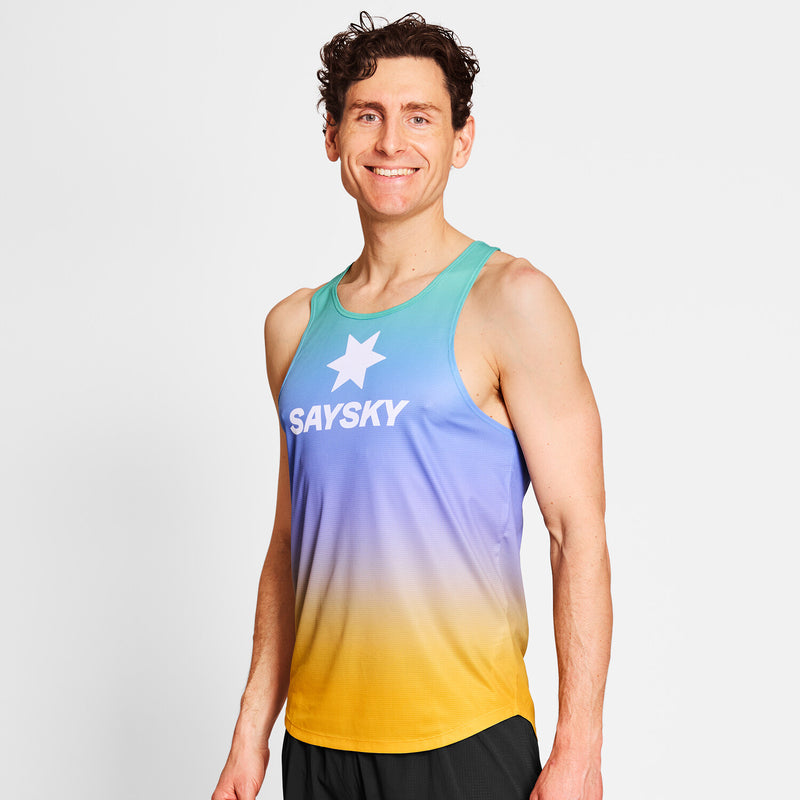 Saysky Drip Dye Flow Singlet Purple/Green/Yellow Drip Dye 1033 NMRSI60C1033