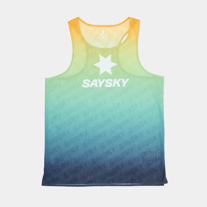 Saysky Drip Dye Flow Air Singlet Blue/Yellow/Green Drip Dye 1032 NMRSI62C1032