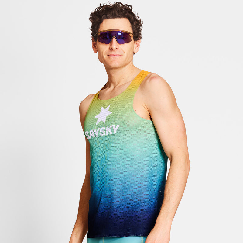 Saysky Drip Dye Flow Air Singlet Blue/Yellow/Green Drip Dye 1032 NMRSI62C1032