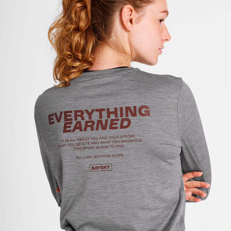 Saysky Statement Pace Long Sleeve Grey 6004 OMRLS22C6004