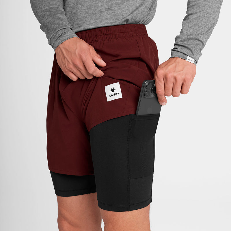 Saysky 2 in 1 Pace Shorts 5'' Red 509 OMRSH20C509