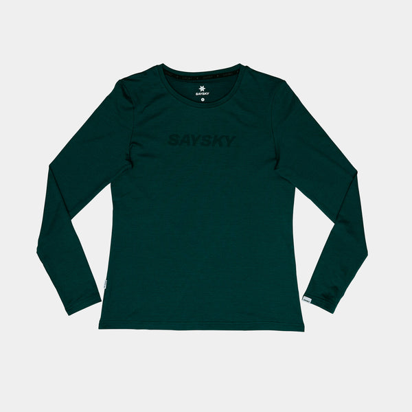 Saysky Logo Pace Long Sleeve Green 3010 OWRLS20C3010