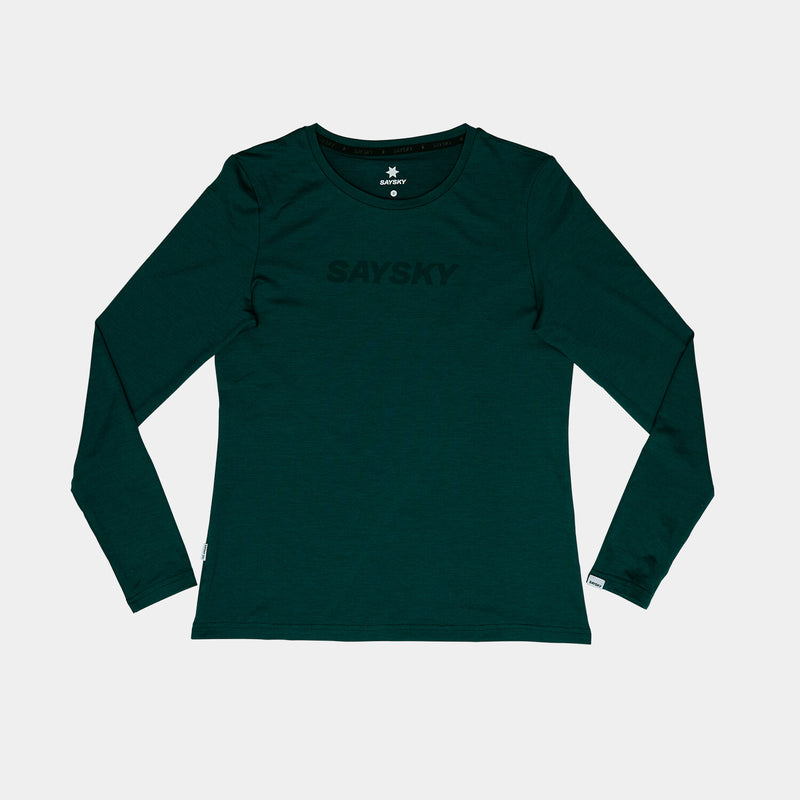 Saysky Logo Pace Long Sleeve Green 3010 OWRLS20C3010