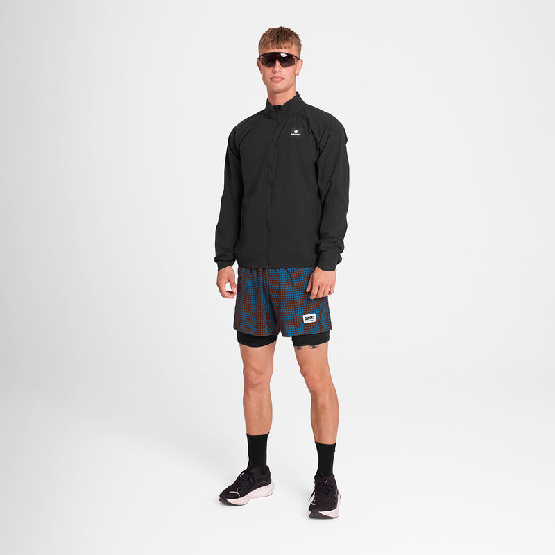 Saysky Houndstooth Pace 2 in 1  Shorts 5'' Blue Houndstooth 1047 OMRSH20C1047