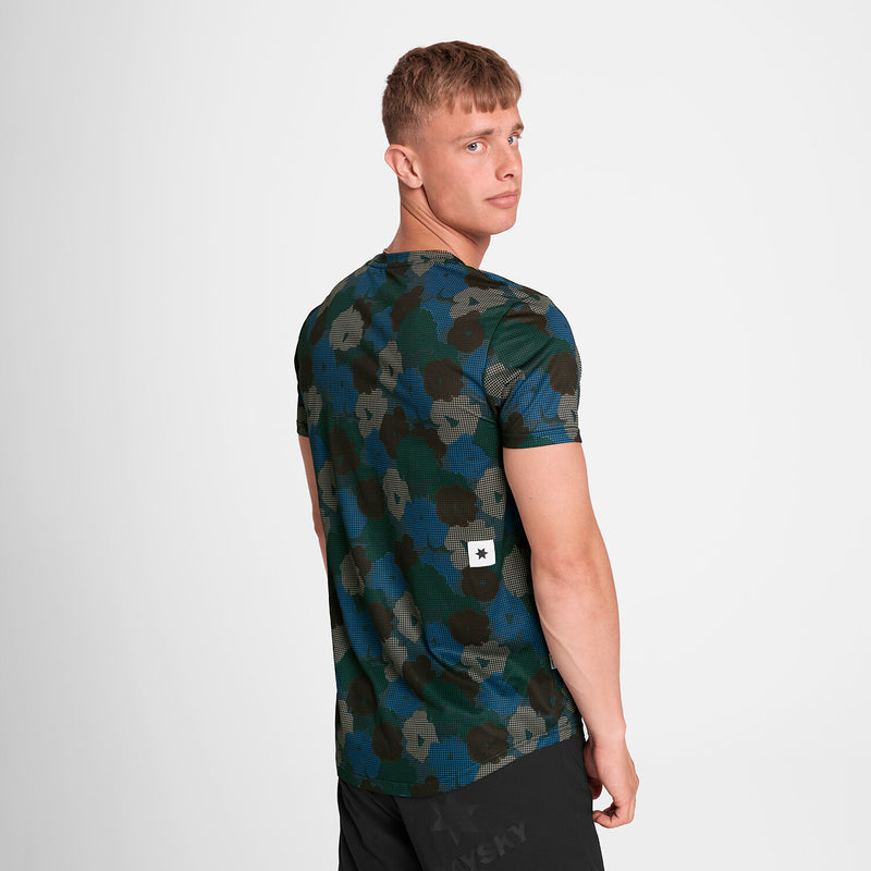 Saysky Flower Combat T-Shirt Blue Flower Camo 1046 OMRSS31C1046