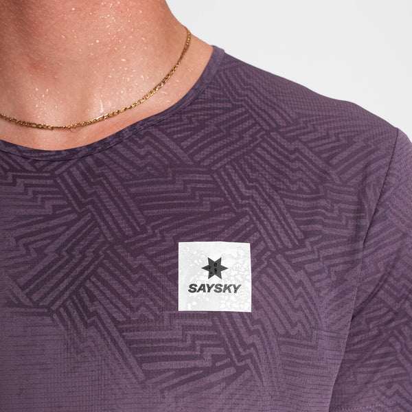 Saysky Reactive Flow T-shirt Purple AOP 1053 OMRSS60C1053