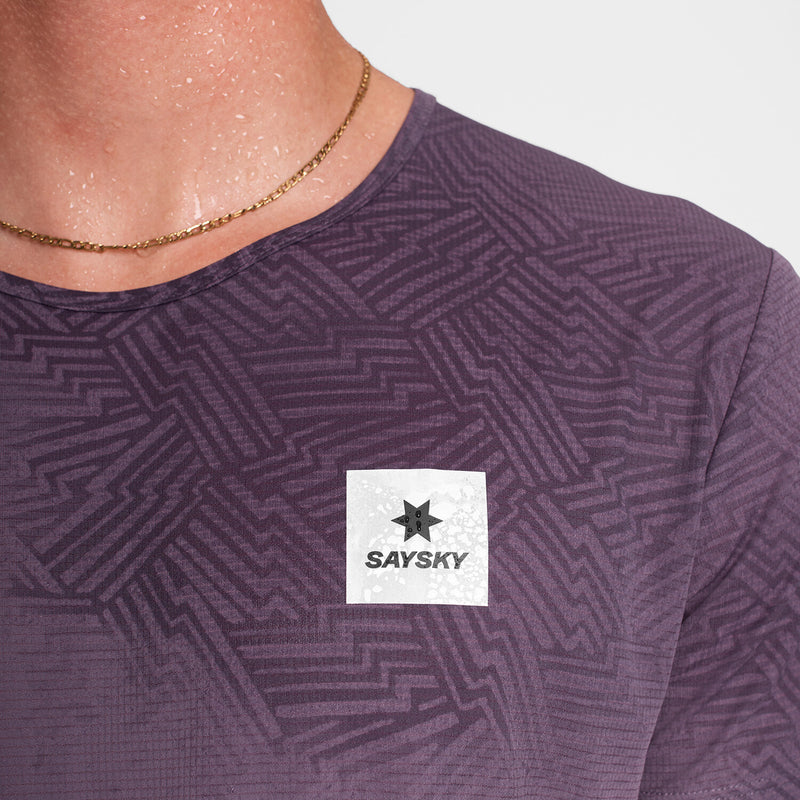 Saysky Reactive Flow T-shirt Purple AOP 1053 OMRSS60C1053