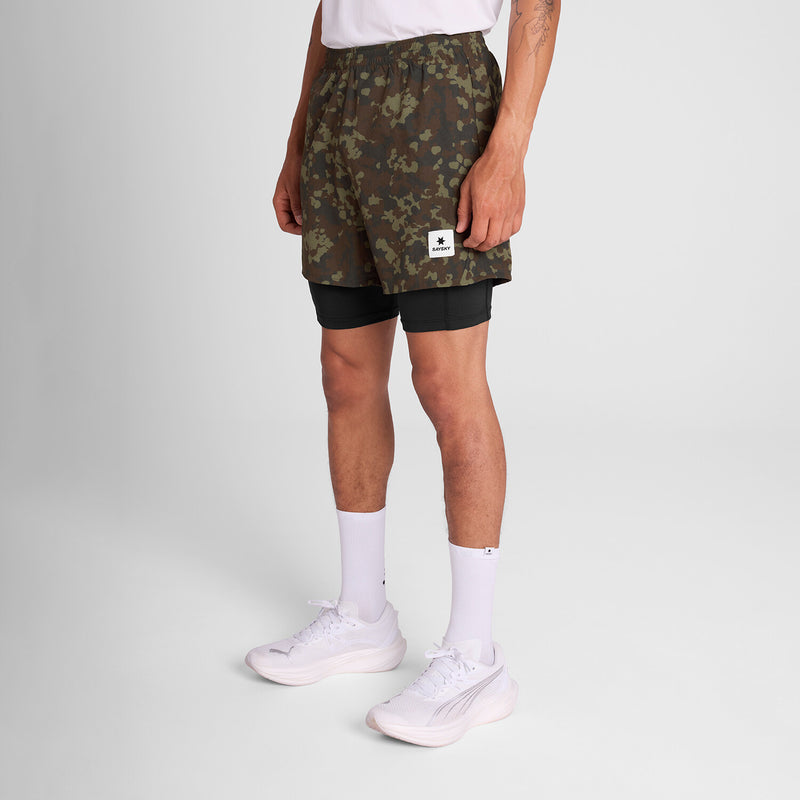 Saysky Camo Pace 2 in 1 Shorts 5'' Brown Camo 1048 OMRSH20C1048