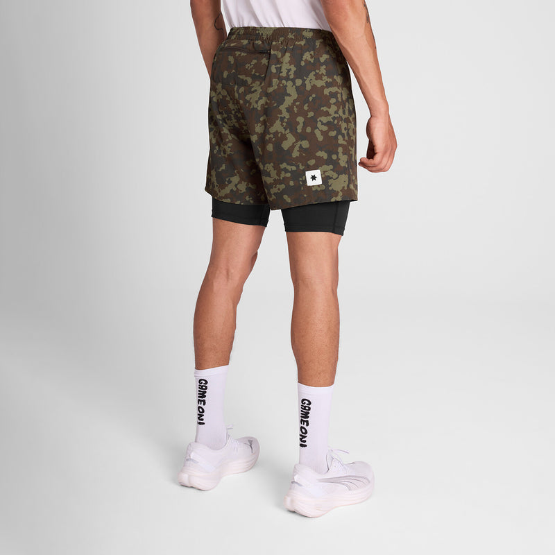 Saysky Camo Pace 2 in 1 Shorts 5'' Brown Camo 1048 OMRSH20C1048