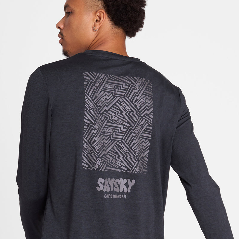 Saysky Reflective Logo Pace Long Sleeve Black 9001 OMRLS20C9001