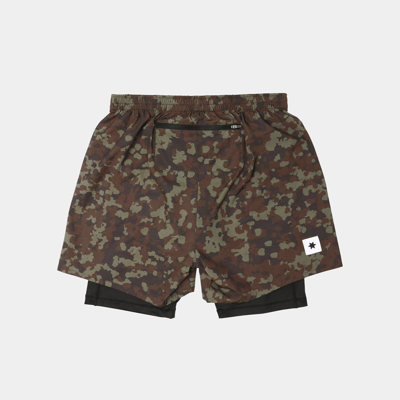 Saysky Camo Pace 2 in 1 Shorts 5'' Brown Camo 1048 OMRSH20C1048